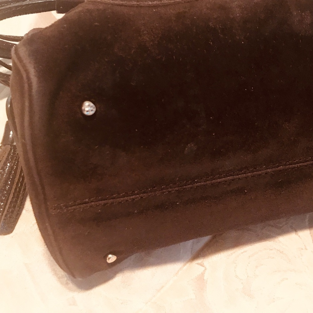 KATE SPADE CHOCOLATE SUEDE PURSE - Picture 6 of 8